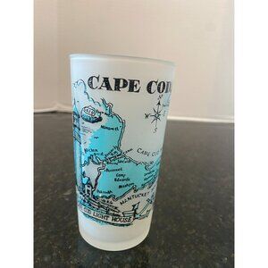 Hazel Atlas "" Frosted Cape Cod, Mass" Souvenir Glass